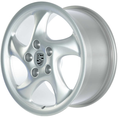 Porsche Rear Silver Alloy Wheel 9JX18 ET52 - Boxster 97-04 993-362-138-01