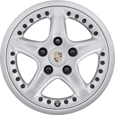 Porsche Rear Silver Metallic Wheel 9JX17 ET55 - 911/Boxster 85-12 993-362-128-50