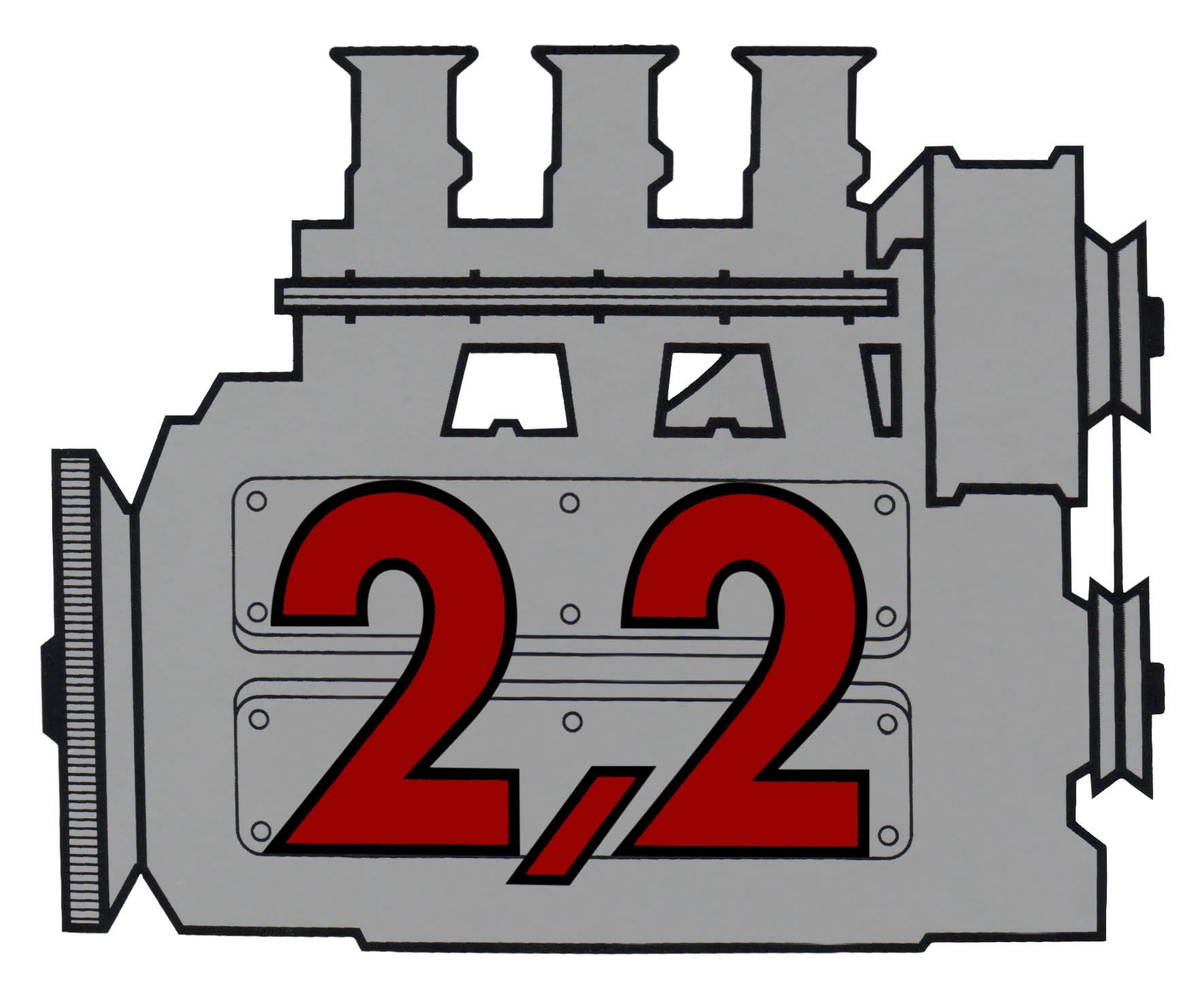 Porsche Rear Window Engine Decal - 2.2 911-701-102-22