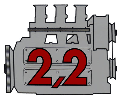Porsche Rear Window Engine Decal - 2.2 911-701-102-22