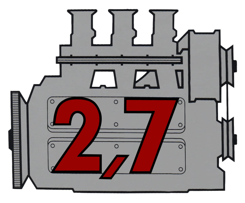 Porsche Rear Window Engine Decal - 2.7 911-701-102-27