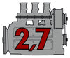 Porsche Rear Window Engine Decal - 2.7 911-701-102-27