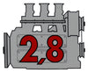 Porsche Rear Window Engine Decal - 2.8 911-701-102-28