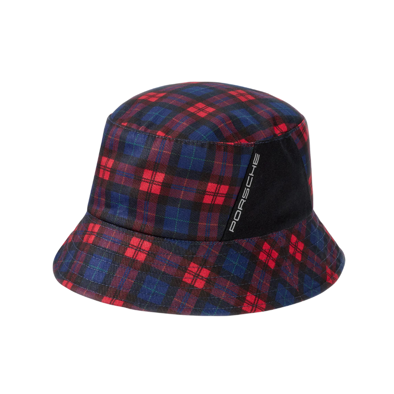 Porsche Reversible Chequer Pattern Unisex Bucket Hat