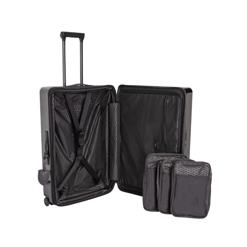 Porsche Roadster Large Hardcase Trolley - Black Metallic