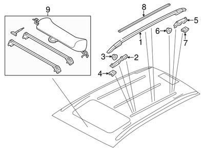 Porsche Roof Transport System Main Support - 95804400011 - E2 11-18 95804400011
