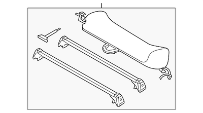 Porsche Roof Transport System Main Support - 95804400011 - E2 11-18 95804400011