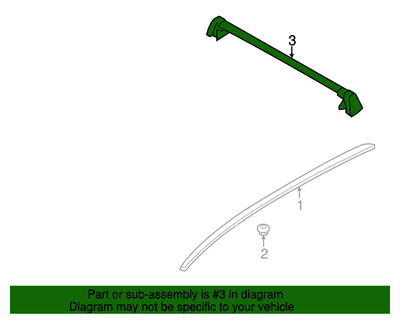 Porsche Roof Transport System Main Support - 95B04480220 - Macan 15-23 95B04480220