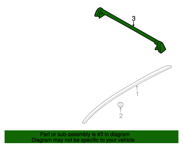 Porsche Roof Transport System Main Support - 95B04480220 - Macan 15-23 95B04480220
