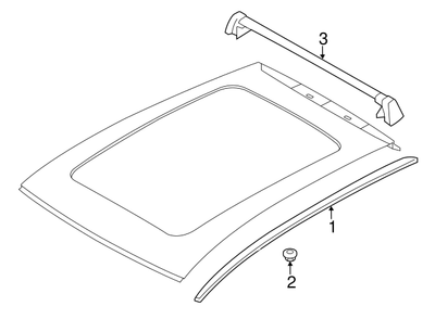 Porsche Roof Transport System Main Support - 95B04480220 - Macan 15-23 95B04480220