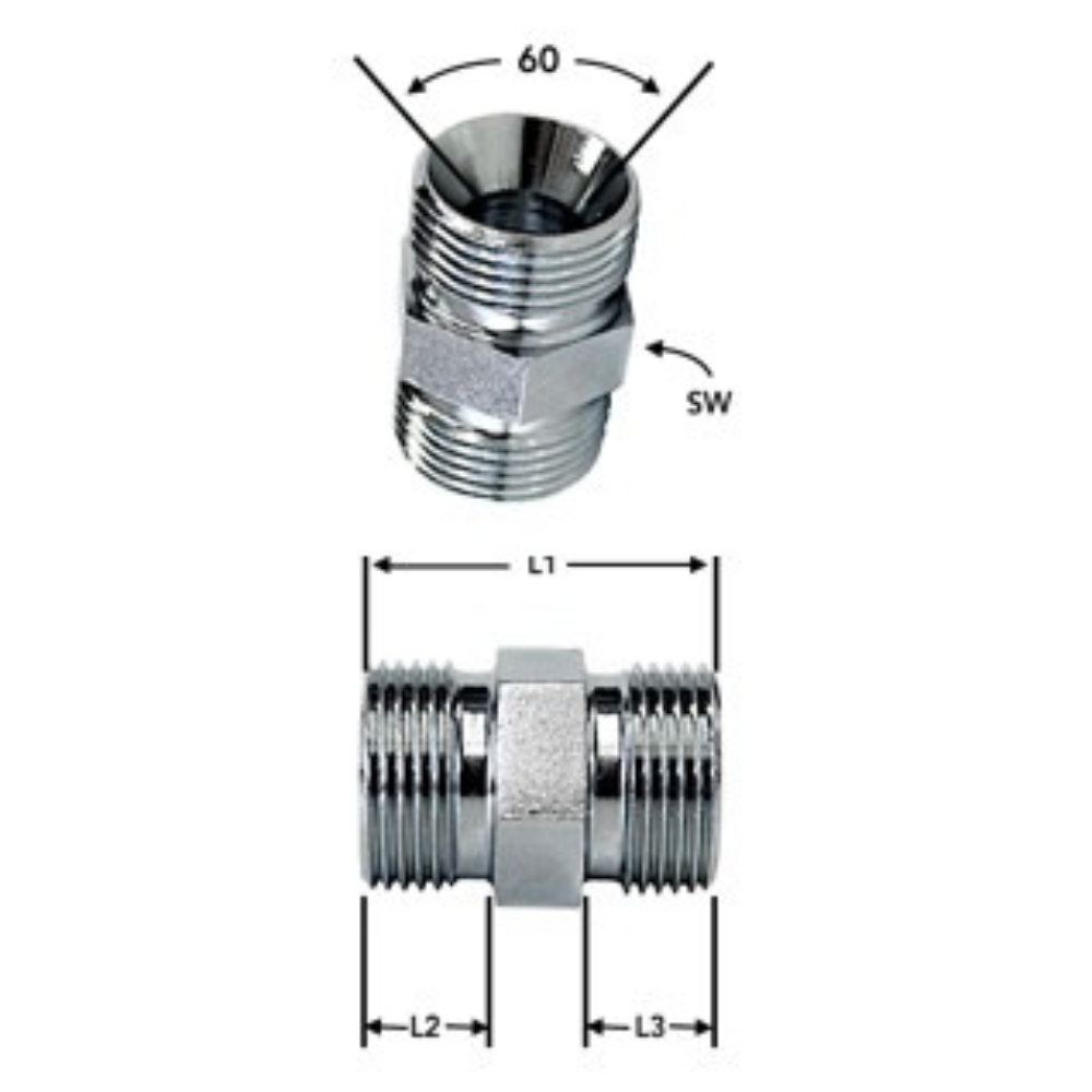 Porsche Sealing Surface Adapter DN NW 6 8157-0606