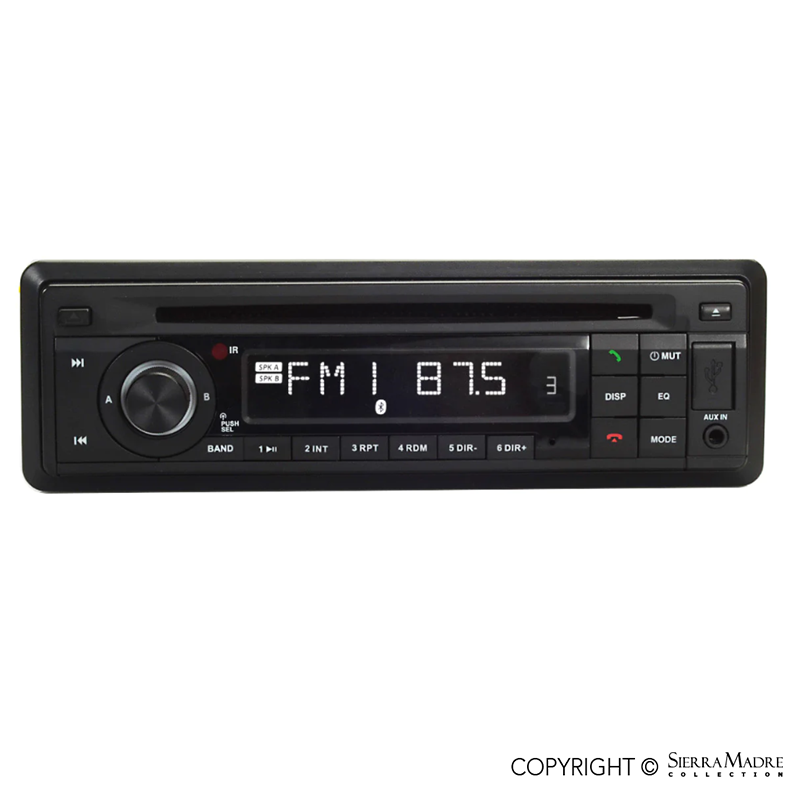 Porsche Single DIN Bluetooth Radio - 911 - 912E - 930 | 1974-1989 SMC-