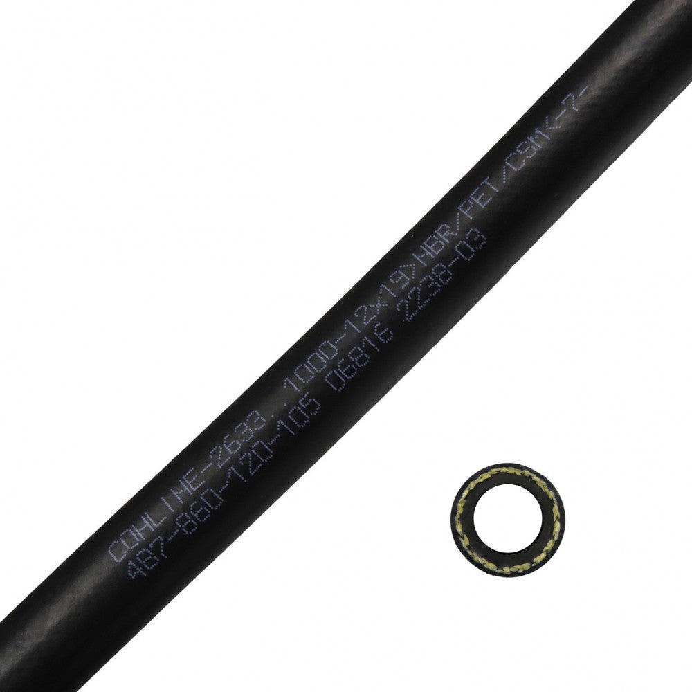Porsche Smooth Rubber Oil Pressure Hose M12X19 1 Meter HOSE-SR-2633-1000