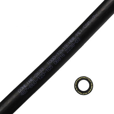 Porsche Smooth Rubber Oil Pressure Hose M12X19 1 Meter HOSE-SR-2633-1000