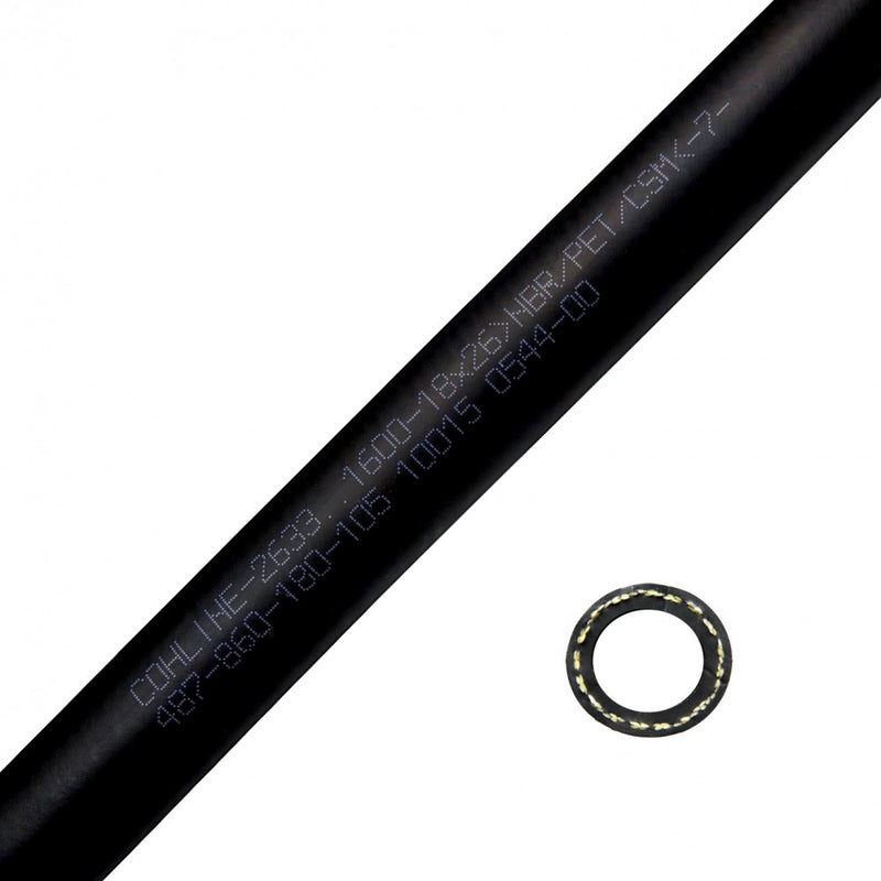 Porsche Smooth Rubber Oil Pressure Hose M25X34 1 Meter HOSE-SR-2633-2500