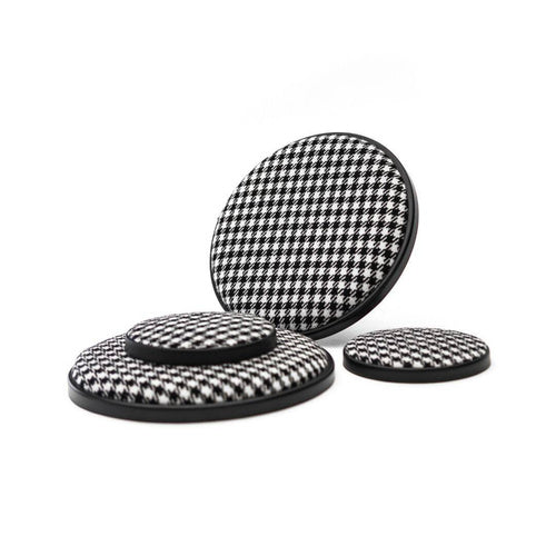 Porsche Speaker Covers Set Pepita Black & White - 911 65-02 CB-SPEAKER-COV-SET-PEP-BW