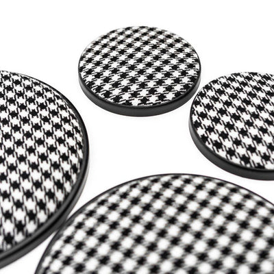 Porsche Speaker Covers Set Pepita Black & White - 911 65-02 CB-SPEAKER-COV-SET-PEP-BW