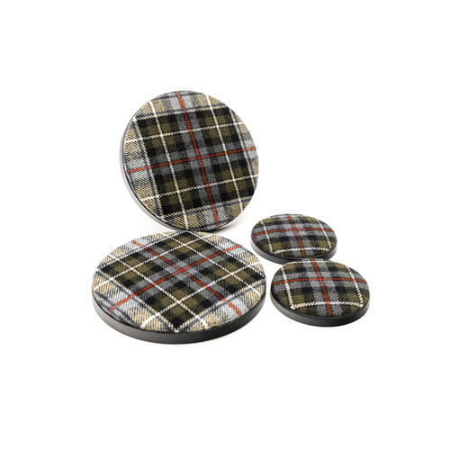 Porsche Speaker Covers Set Tartan Beige - Creme & Green - 911 65-02 CB-SPEAKER-COV-SET-TAR-BCG