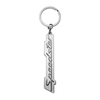 Porsche Speedster Lettering Die Cast Zinc Purist Silver Key Ring