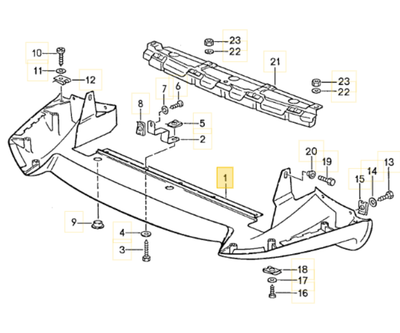 Porsche Spoiler - 928 - 89-95 928-505-071-23-70B