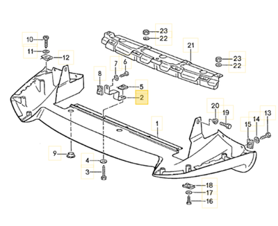 Porsche Spoiler Support - 928 928-505-289-02