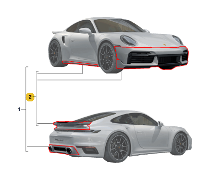Porsche Sport Design Package - 992044853 - 992 18-23 992044853