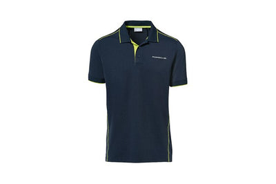 Porsche Sport Mens Elastic Breathable Polo Shirt - Dark Blue