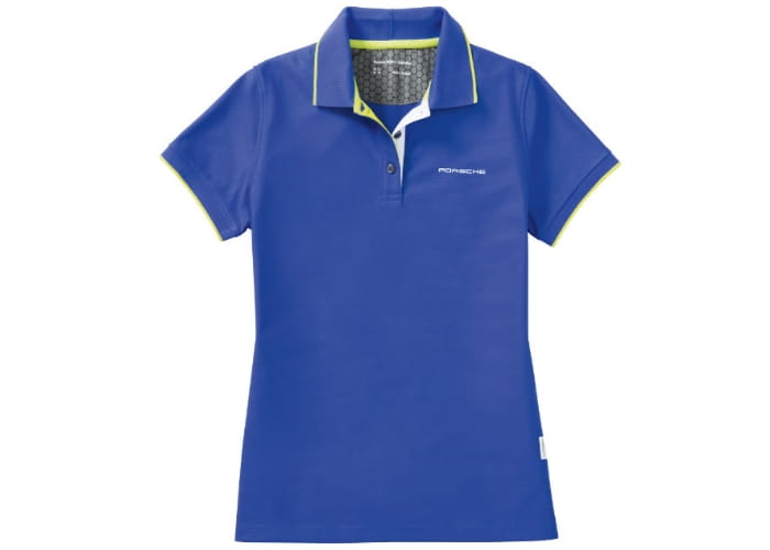 Porsche Sport Short Sleeve Aqua Blue Women Polo Shirt - Blue