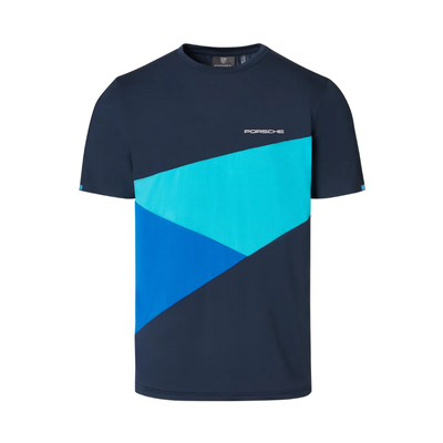 Porsche Sport Short Sleeve Mens Crew Neck T-Shirt - Blue