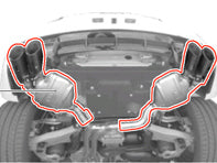 Porsche Sports Exhaust System Black - 95B04420020 - Macan 15-23 95B04420020
