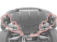 Porsche Sports Exhaust System - Silver - 95B04420035 - Macan 15-23 95B04420035
