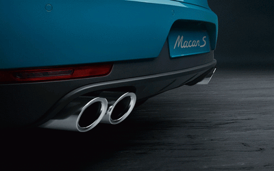 Porsche Sports Exhaust System - Silver - 95B044211 - Macan 15-23 95B044211