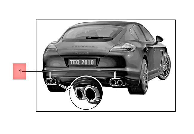 Porsche Sports Tailpipes - 97004420001 - Panamera 97004420001