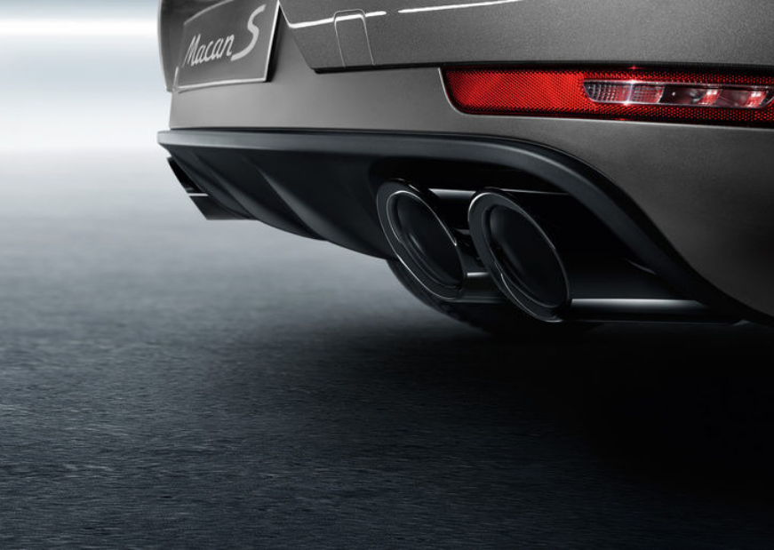 Porsche Sports Tailpipes Black - 95B04420008 - Macan 15-23 95B04420008