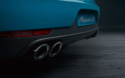 Porsche Sports Tailpipes - Black - 95B044205A - Macan 15-23 95B044205A