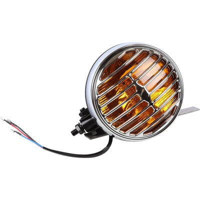Porsche Spot & Fog Light With Chrome Rim & Sealed Beam - Yellow Glass - 356 50-65 8195102400