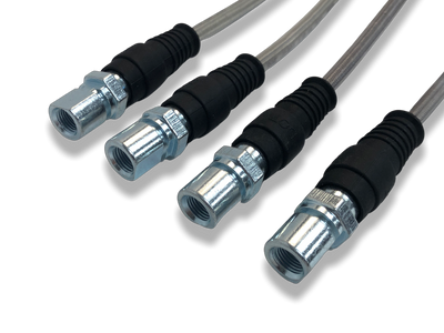Porsche Stainless Steel Brake Lines Set of 4 - 964 89-94 911-355-702-SS