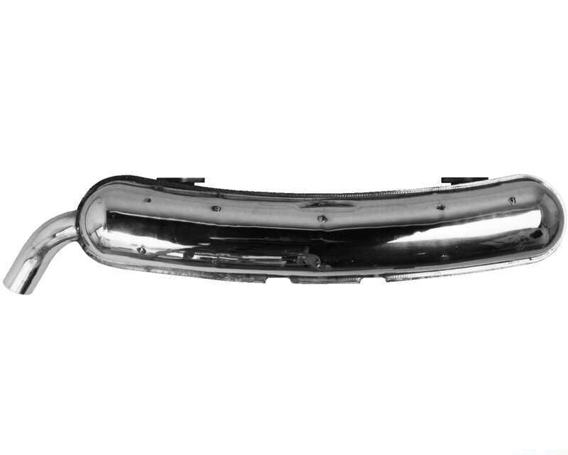 Porsche Stainless Steel Exhaust Muffler - Rear - 911 73-83 911-111-025-01S