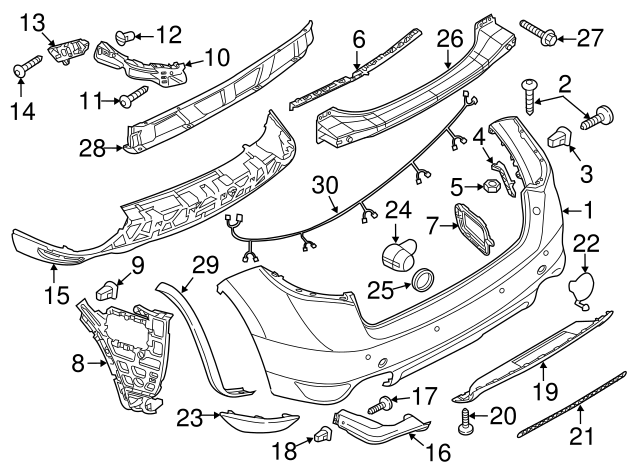 Porsche Stainless Steel Rear Trim - 958505834706M7 - E2 11-18 958505834706M7