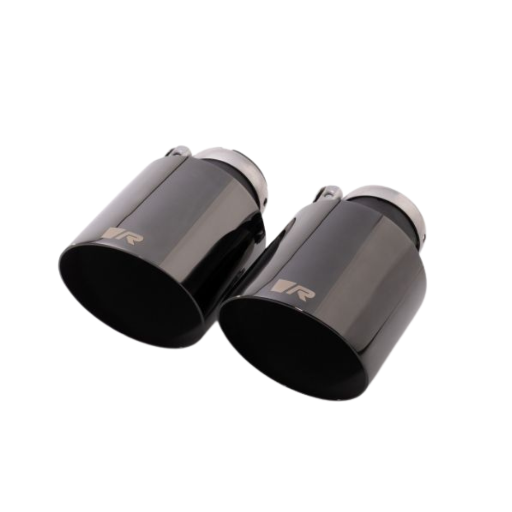 Porsche Stainless Steel Tail Pipe Set - 102mm Black Chrome 0446-70SGBR