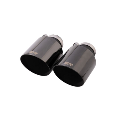 Porsche Stainless Steel Tail Pipe Set - 102mm Glossy Black 0026-70SGBR