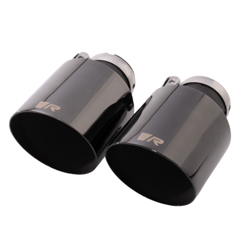 Porsche Stainless Steel Tail Pipe Set - 115mm Black Chrome 0026-80SABR
