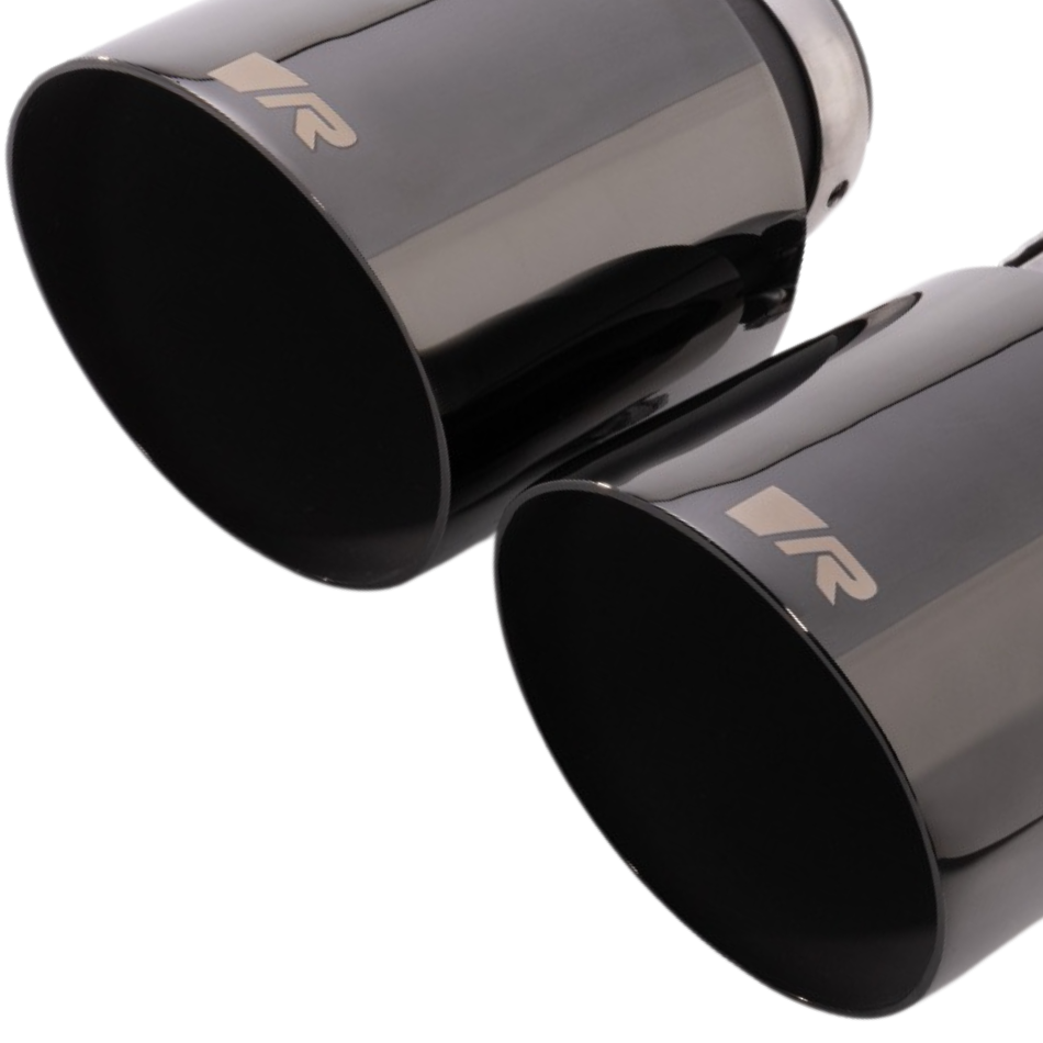 Porsche Stainless Steel Tail Pipe Set - 115mm Black Chrome 0026-80SABR