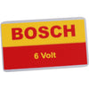 Porsche Sticker - Bosch 6 Volt - yellow & Red - 356B 60-63 8101502600