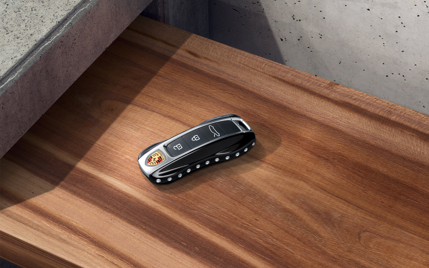 Porsche Swarovski Vehicle Key Painted - Black - 971044932 - 911 - Cayenne - Panamera - Taycan 971044932