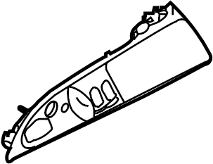 Porsche Switch Insert Window - Left - 911 | 2006-2013 997-555-985-10-S61