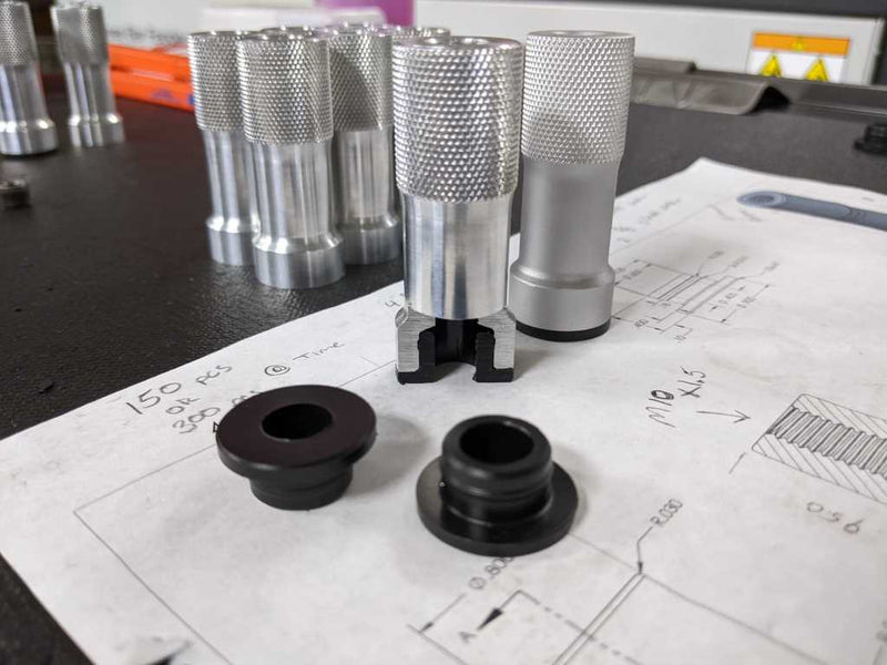Porsche T52140000 Billet Aluminum Porsche Cylinder Hold Down Nut w/ Delrin Inserts T52140000LN