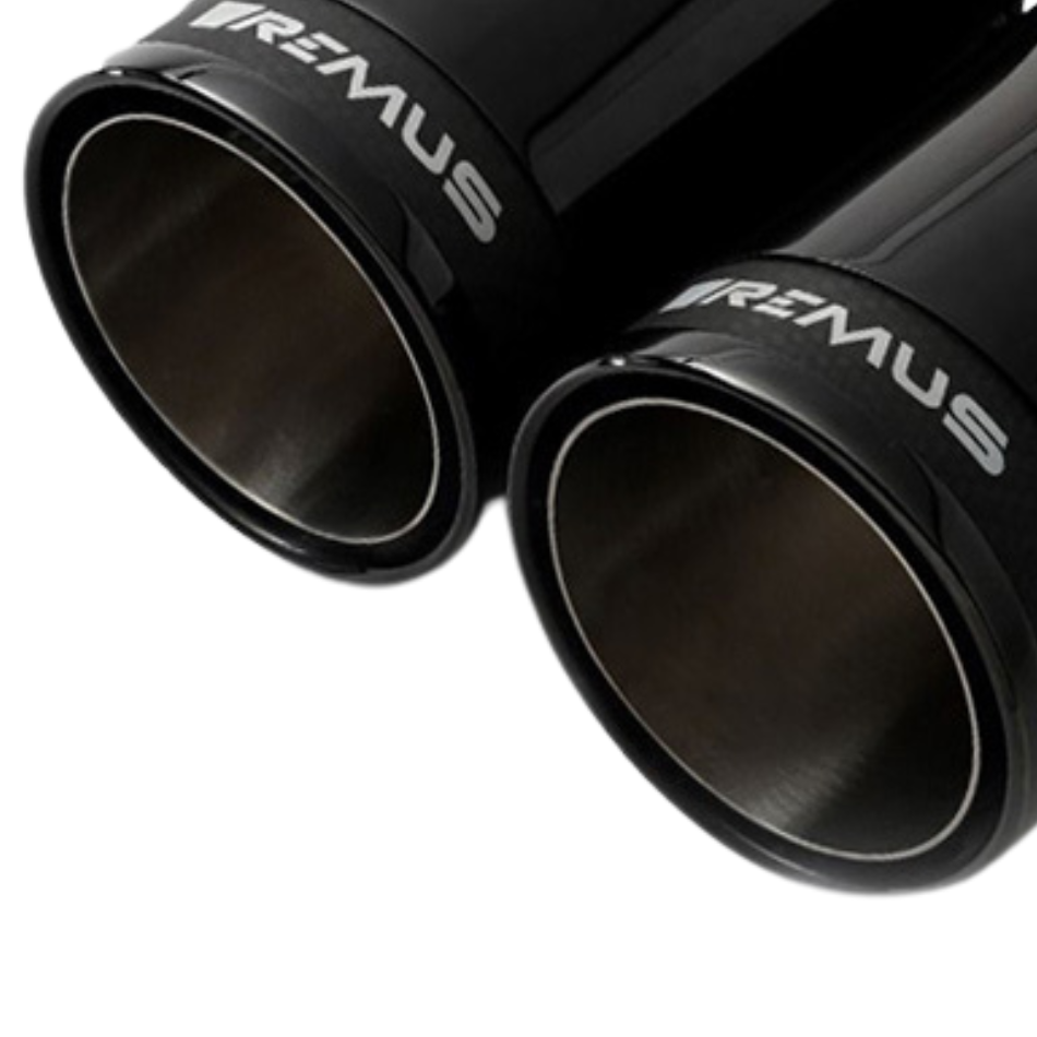 Porsche Tail Pipe Set - 98mm Black Chrome 0046-98CBR