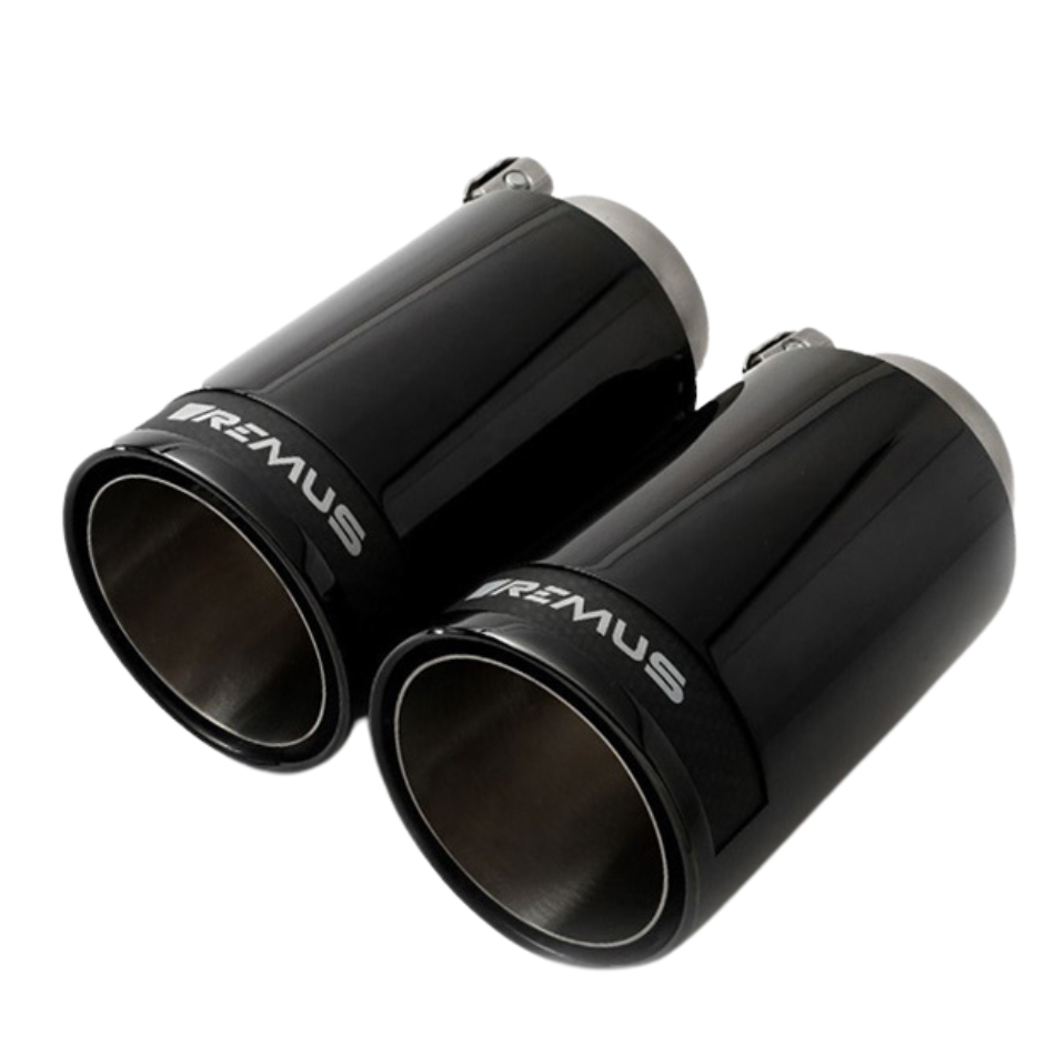 Porsche Tail Pipe Set - 98mm Black Chrome 0046-98CBR