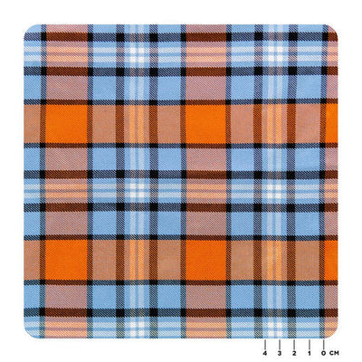 Porsche Tartan Fabric Gulf Themed - 1 Meter MAT-GULF